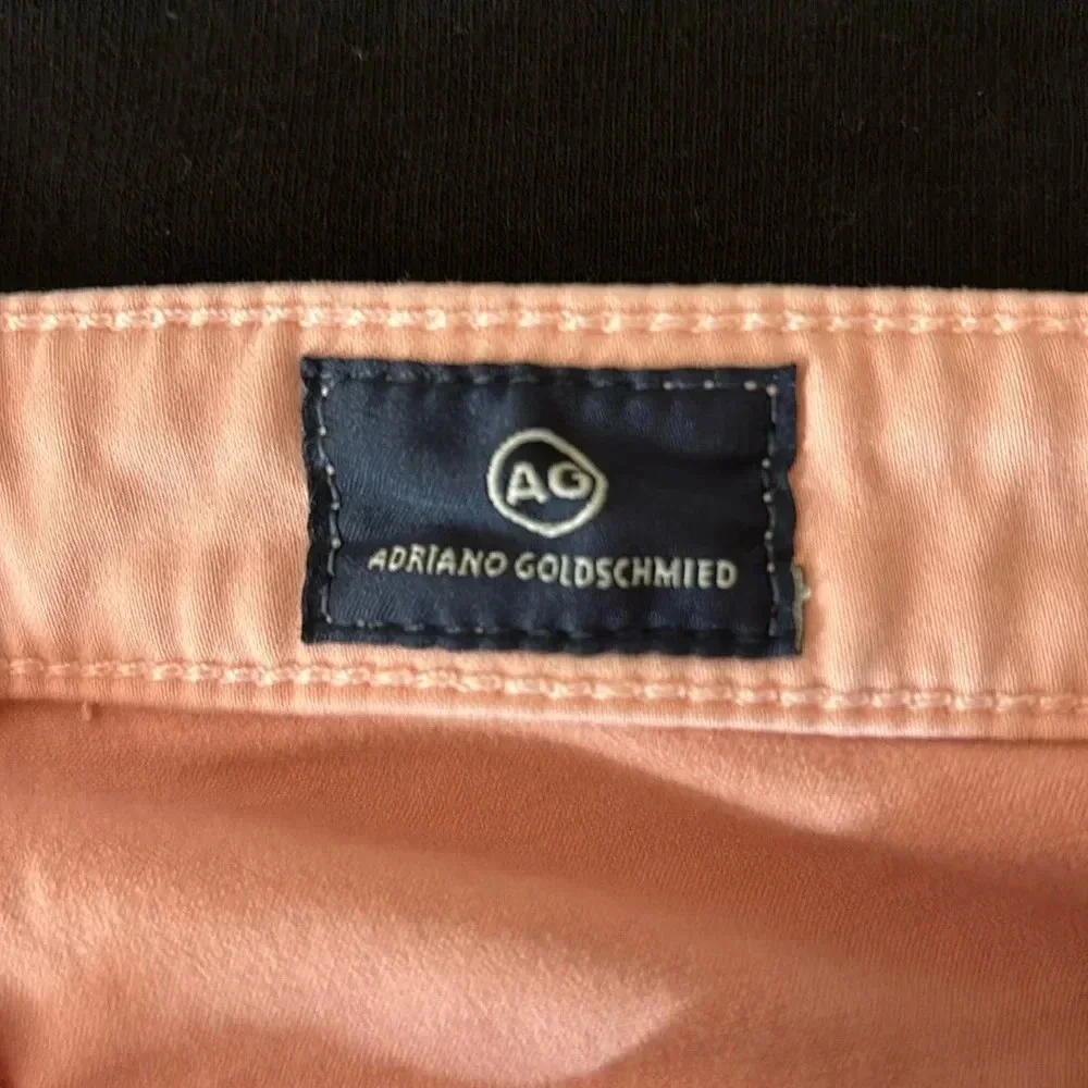 Adriano Goldschmied Zip Up Jegging Jean Ankle Women Size 27 Pink Denim Stretch‎